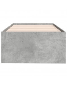 Divano Letto con Cassetti Grigio Cemento 100x200 cm Multistrato
