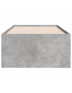 Divano Letto con Cassetti Grigio Cemento 75x190 cm Multistrato