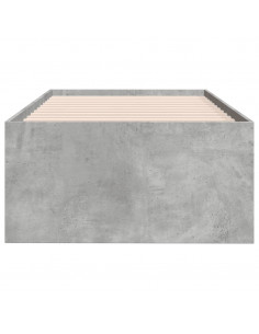 Divano Letto con Cassetti Grigio Cemento 90x200 cm Multistrato