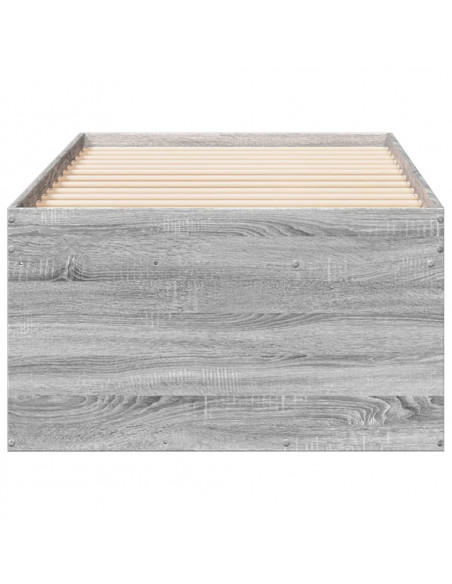 Divano Letto con Cassetti Grigio Sonoma 100x200 cm Multistrato