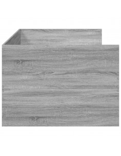 Divano Letto con Cassetti Grigio Sonoma 90x200 cm Multistrato