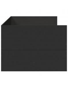 Divano Letto con Cassetti Nero 75x190 cm in Legno Multistrato