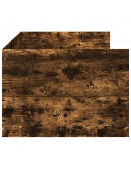 Divano Letto con Cassetti Rovere Fumo 90x200 cm Multistrato