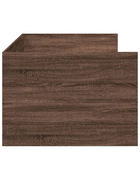 Divano Letto con Cassetti Rovere Marrone 75x190 cm Multistrato