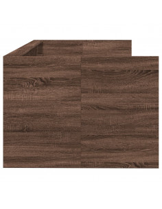 Divano Letto con Cassetti Rovere Marrone 75x190 cm Multistrato