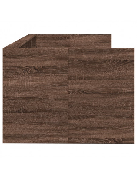 Divano Letto con Cassetti Rovere Marrone 75x190 cm Multistrato