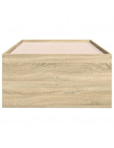 Divano Letto con Cassetti Rovere Sonoma 100x200 cm Multistrato