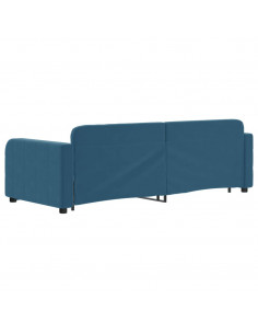 Divano Letto con Letto Estraibile Blu 80x200 cm in Velluto