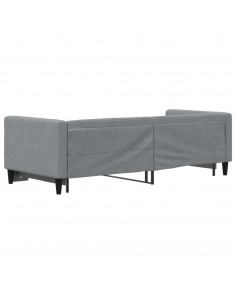 Divano Letto con Letto Estraibile Grigio Chiaro 80x200 Tessuto