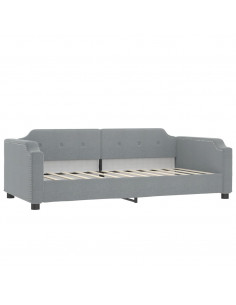 Divano Letto con Letto Estraibile Grigio Chiaro 80x200 Tessuto