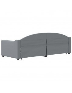 Divano Letto con Letto Estraibile Grigio Chiaro 80x200 Tessuto