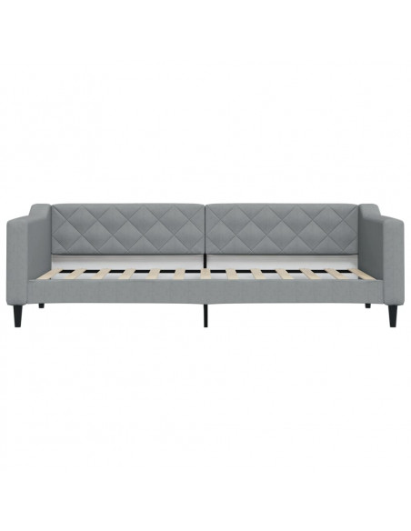 Divano Letto con Letto Estraibile Grigio Chiaro 80x200 Tessuto