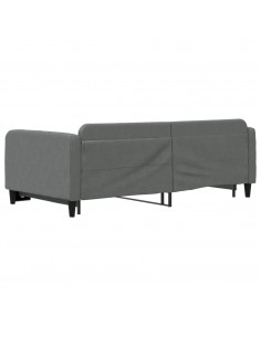 Divano Letto con Letto Estraibile Grigio Scuro 100x200 Tessuto