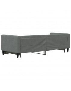 Divano Letto con Letto Estraibile Grigio Scuro 80x200 Tessuto