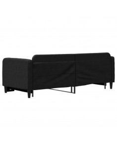 Divano Letto con Letto Estraibile Nero 80x200 Tessuto