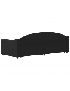 Divano Letto con Letto Estraibile Nero 80x200 Tessuto