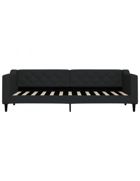 Divano Letto con Letto Estraibile Nero 80x200 Tessuto