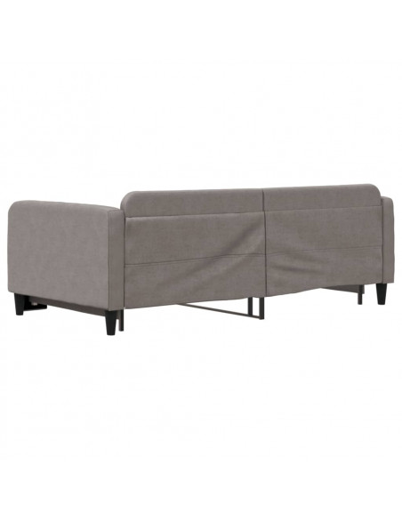 Divano Letto con Letto Estraibile Tortora 100x200 cm in Tessuto