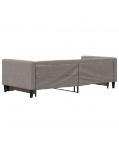Divano Letto con Letto Estraibile Tortora 90x200 cm in Tessuto