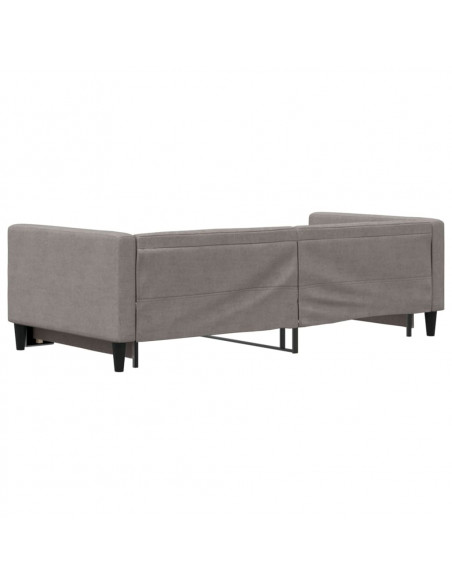 Divano Letto con Letto Estraibile Tortora 90x200 cm in Tessuto