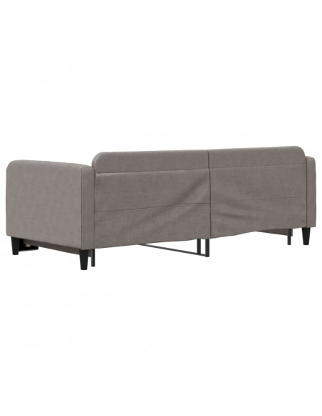 Divano Letto con Letto Estraibile Tortora 90x200 cm in Tessuto