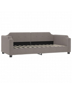 Divano Letto con Letto Estraibile Tortora 90x200 cm in Tessuto