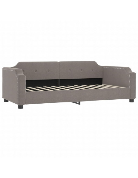 Divano Letto con Letto Estraibile Tortora 90x200 cm in Tessuto