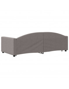 Divano Letto con Letto Estraibile Tortora 90x200 cm in Tessuto