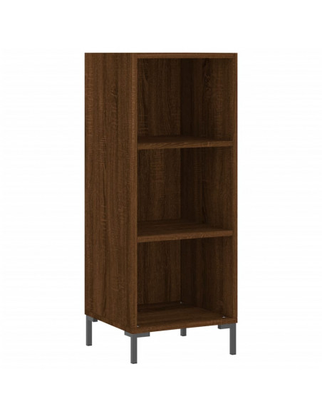 Credenza Rovere Marrone 34,5x34x180 cm in Legno Multistrato