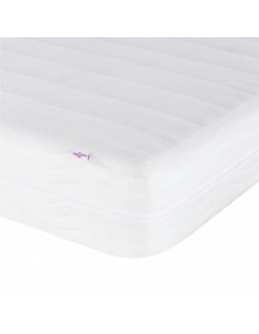 Divano Letto con Materasso Crema 100x200 cm in Tessuto