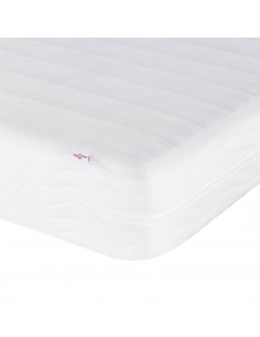 Divano Letto con Materasso Crema 100x200 cm in Tessuto