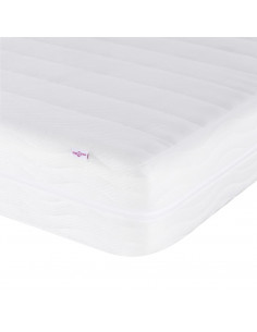 Divano Letto con Materasso Crema 80x200 cm in Tessuto