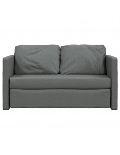 Divano Letto da Terra 2 in 1 Grigio Scuro 112x174x55 cm Tessuto