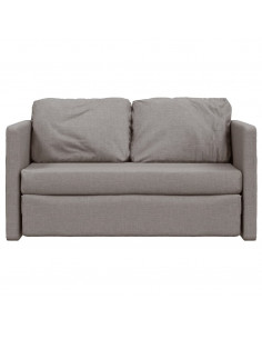 Divano Letto da Terra 2 in 1 Tortora 112x174x55 cm Tessuto