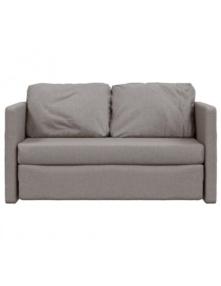 Divano Letto da Terra 2 in 1 Tortora 112x174x55 cm Tessuto