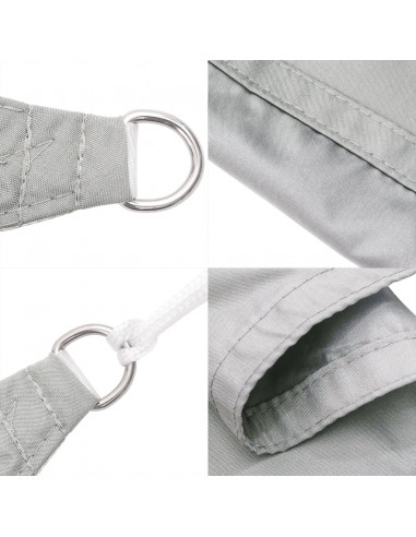 Vela Parasole Grigio Chiaro 3,5x2,5 m 100% Poliestere Oxford