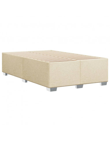 Giroletto a Molle con Materasso Crema 120x190 cm in Tessuto