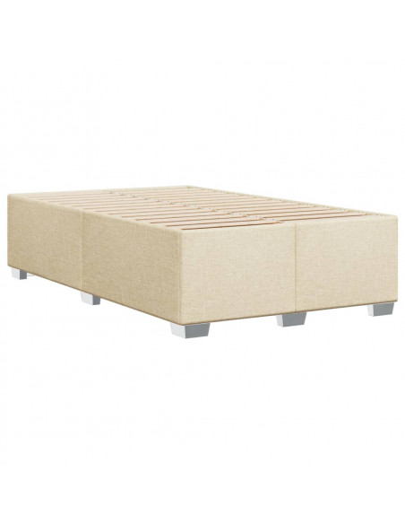Giroletto a Molle con Materasso Crema 120x190 cm in Tessuto
