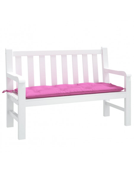 Cuscino per Panca da Giardino Rosa 120x50x7 cm in Tessuto