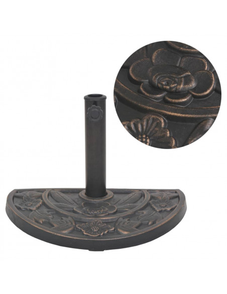 Base per Parasole a Semicerchio in Resina Bronzo 9 kg