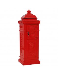 Cassetta della Posta in Alluminio Inossidabile Vintage Rossa 2