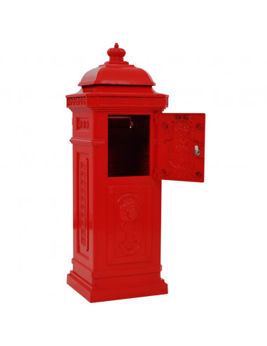 Cassetta della Posta in Alluminio Inossidabile Vintage Rossa