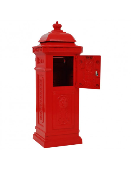 Cassetta della Posta in Alluminio Inossidabile Vintage Rossa