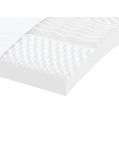 Divano Letto Estraibile con Materassi Crema 80x200 cm Tessuto
