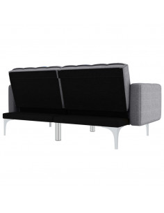 Divano Letto Grigio Chiaro in Tessuto