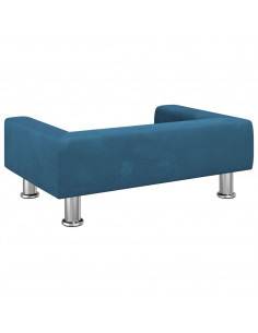Divano per Bambini Blu 70x45x26,5 cm in Velluto