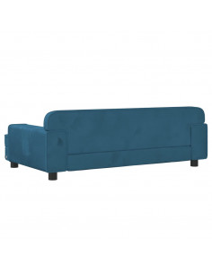 Divano per Bambini Blu 90x53x30 cm in Velluto