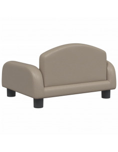 Divano per Bambini Cappuccino 50x40x30 cm in Similpelle