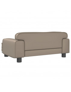 Divano per Bambini Cappuccino 70x45x30 cm in Similpelle