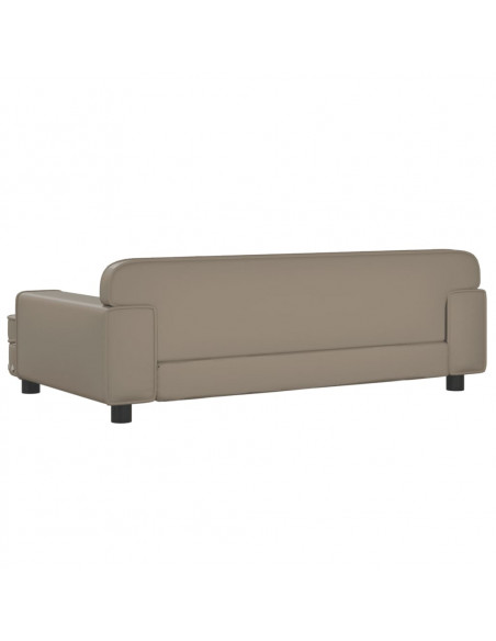 Divano per Bambini Cappuccino 90x53x30 cm in Similpelle